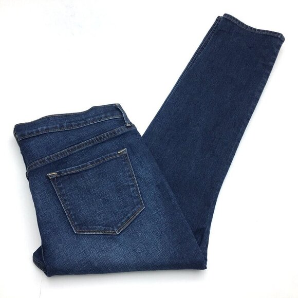 Old Navy Women's Jeans Original Straight Leg Mid Rise Dark Wash Stretch size 14S - Picture 8 of 8